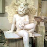 مجسمه بچه فرشته از جنس سنگ مصنوعی اثر هنری هدایت یوسفی